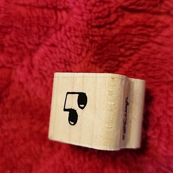 Set of 5 Mini Celebration Wooden Rubber Stamps - Picture 7 of 7